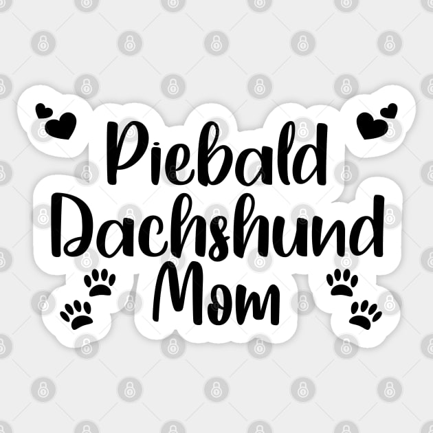 Piebald Dachshund Mom Sticker by RoserinArt